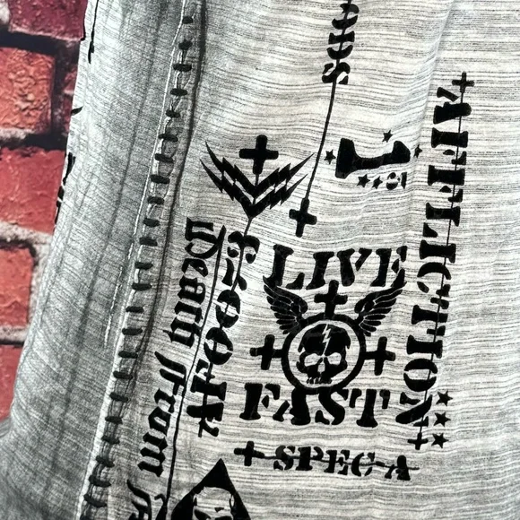 Affliction Men's Short Sleeve Graphic T-shirt -Gray/Black -Various Sizes- NWT - Picture 10 of 13